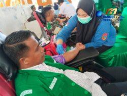 Ketua Ansor Gorut Donorkan Darah di Bazar Murah dan Bakti Kesehatan HUT TNI ke-80